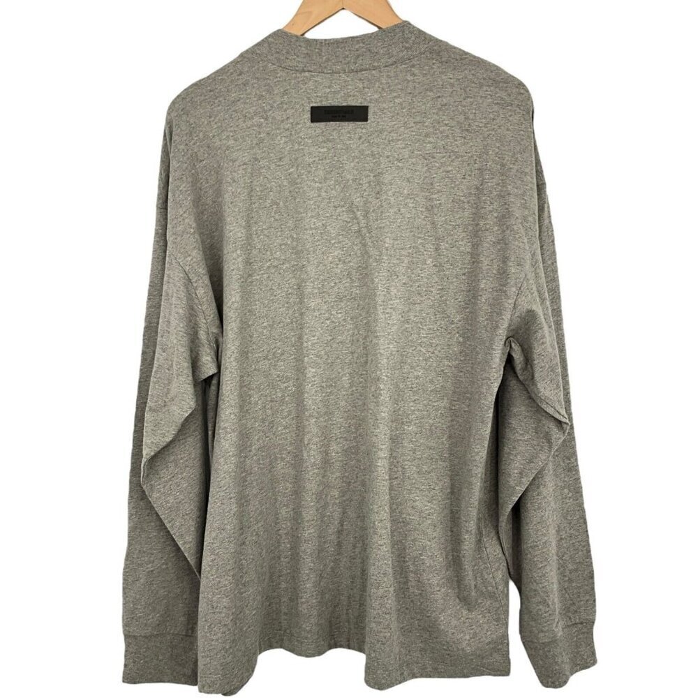 Fear of God Essentials 1977 Long Sleeve Shirt Size M Dark Oatmeal Pullover - Picture 4 of 8